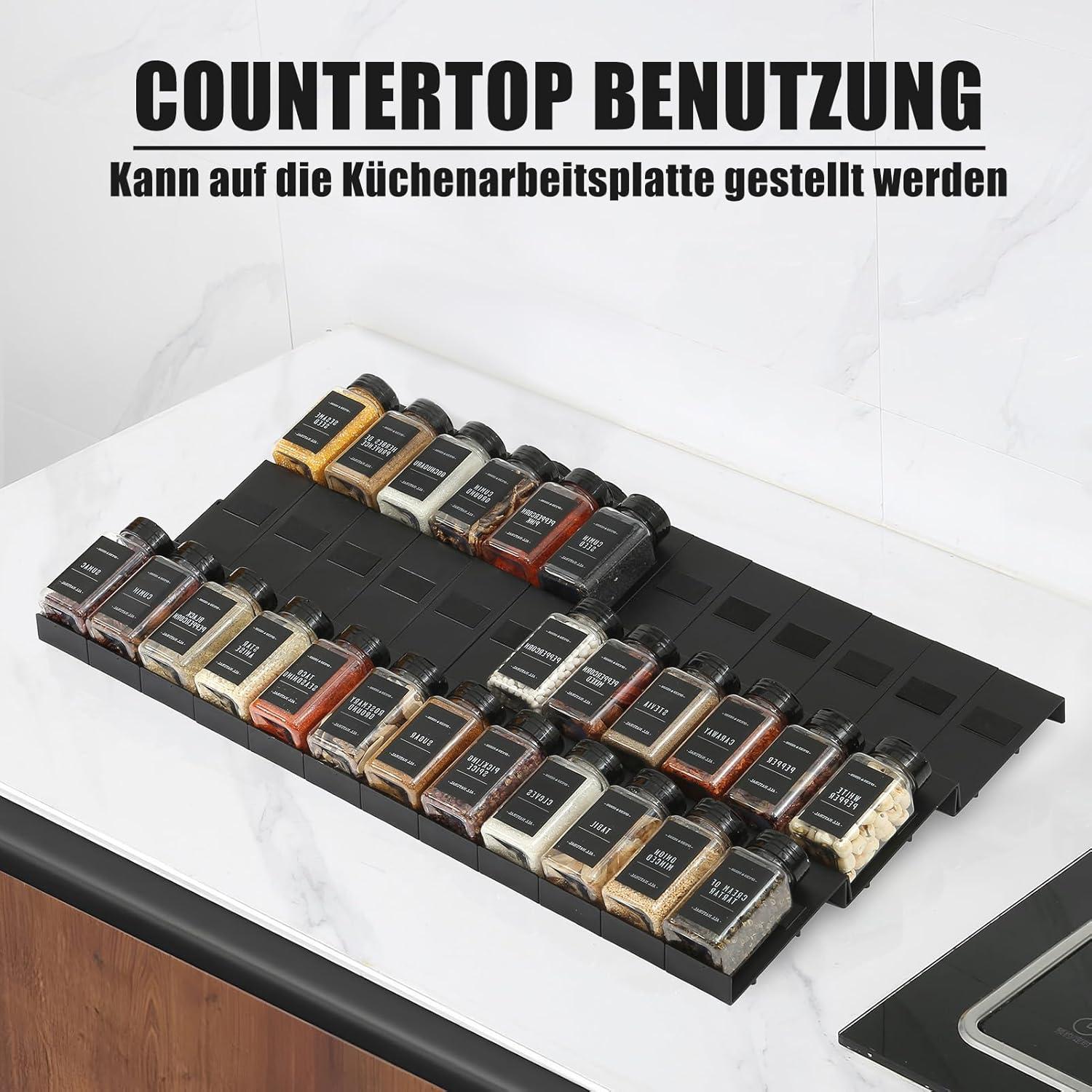 Gewürz Organizer Schublade Aufbewahrung für Küchenregal