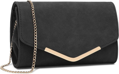 Elegante Miss Lulu Damen Abendtasche mit Kette - Hochwertige Umschlag