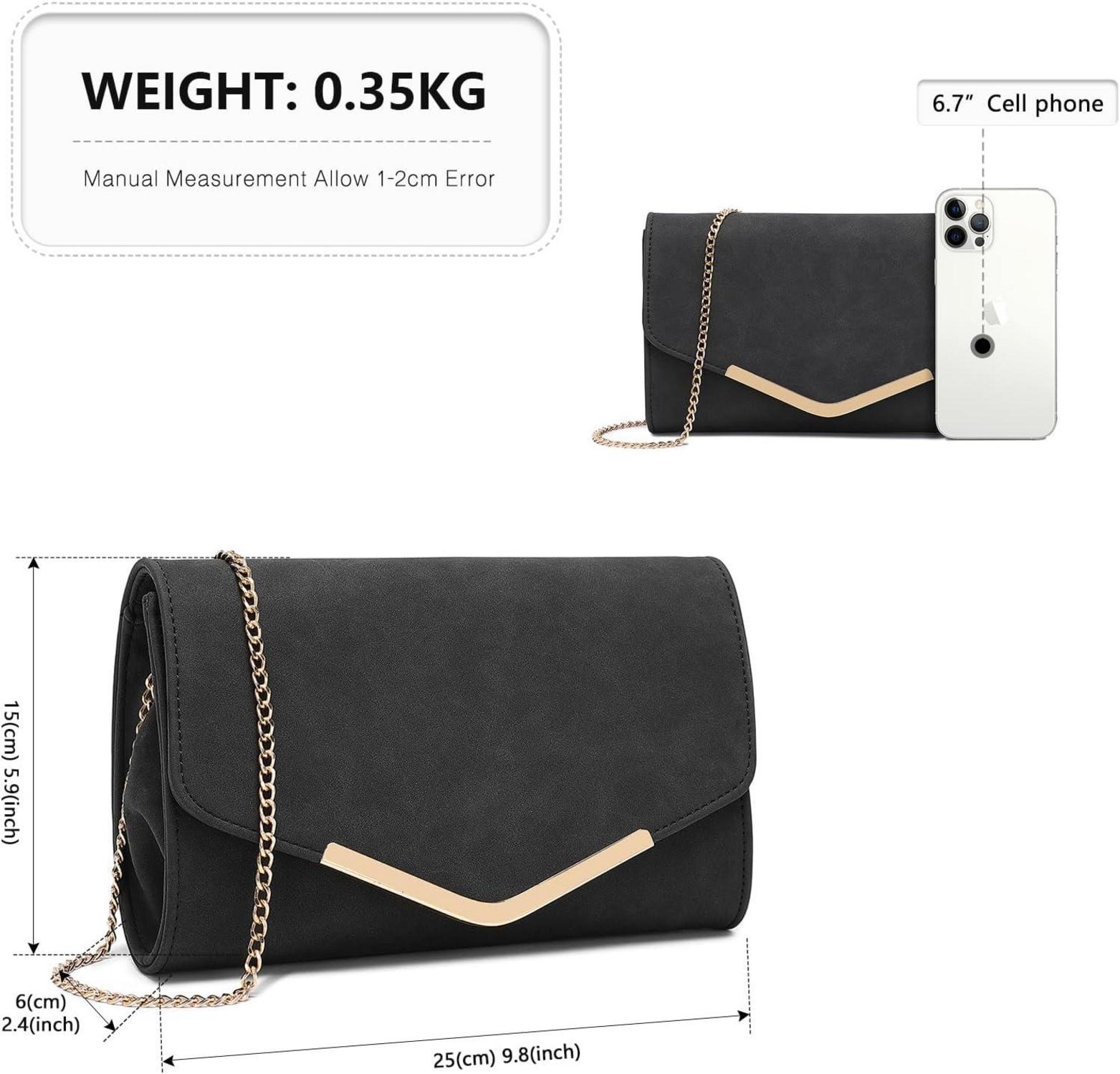 Damen Umschlag Clutch Abendtasche Elegant mit Kette Hochzeit Party