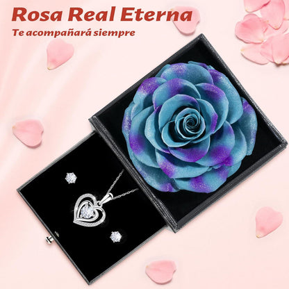 Ewige Rose Halskette Handgemacht Geschenk Frauen Weihnachten