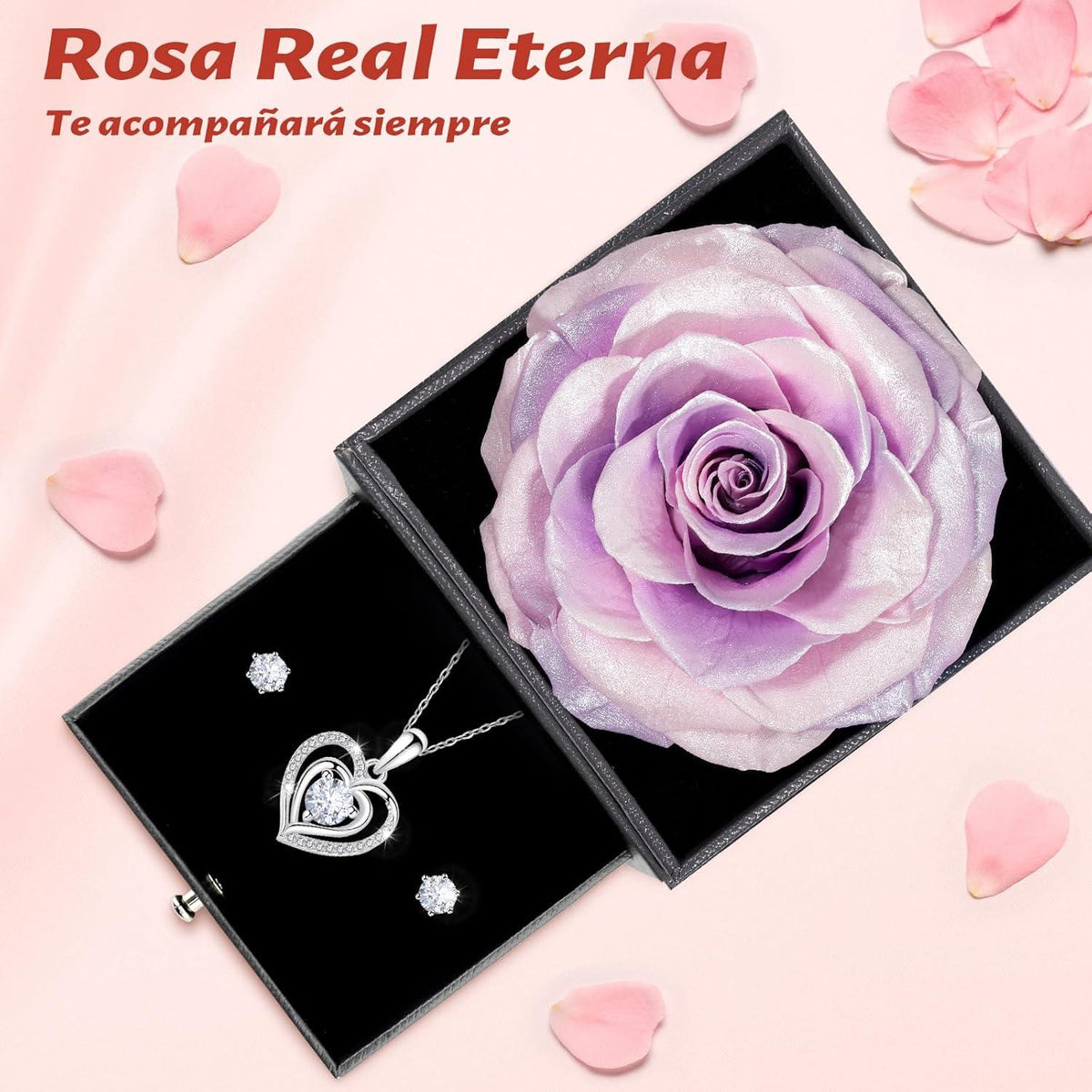 Ewige Rote Rose Halskette Geschenk Frauen Weihnachten