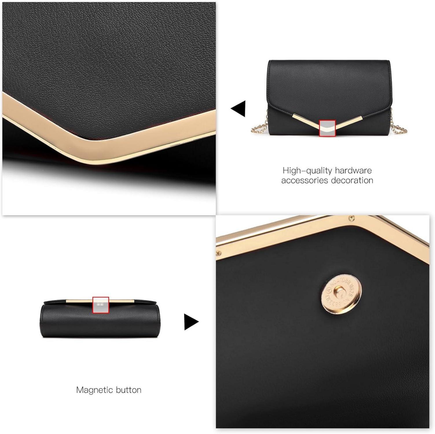 Damen Elegant Abendtasche Umschlag Clutch für Hochzeit Party prom