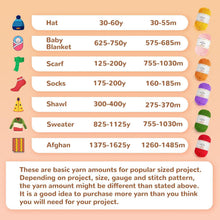 Aeelike Häkelgarn Baumwolle Amigurumi-Set 200g*4, 5Ply
