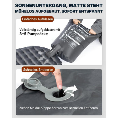 Ultraleichte Camping Isomatte 8cm Dicke 4 Jahreszeiten 187cm