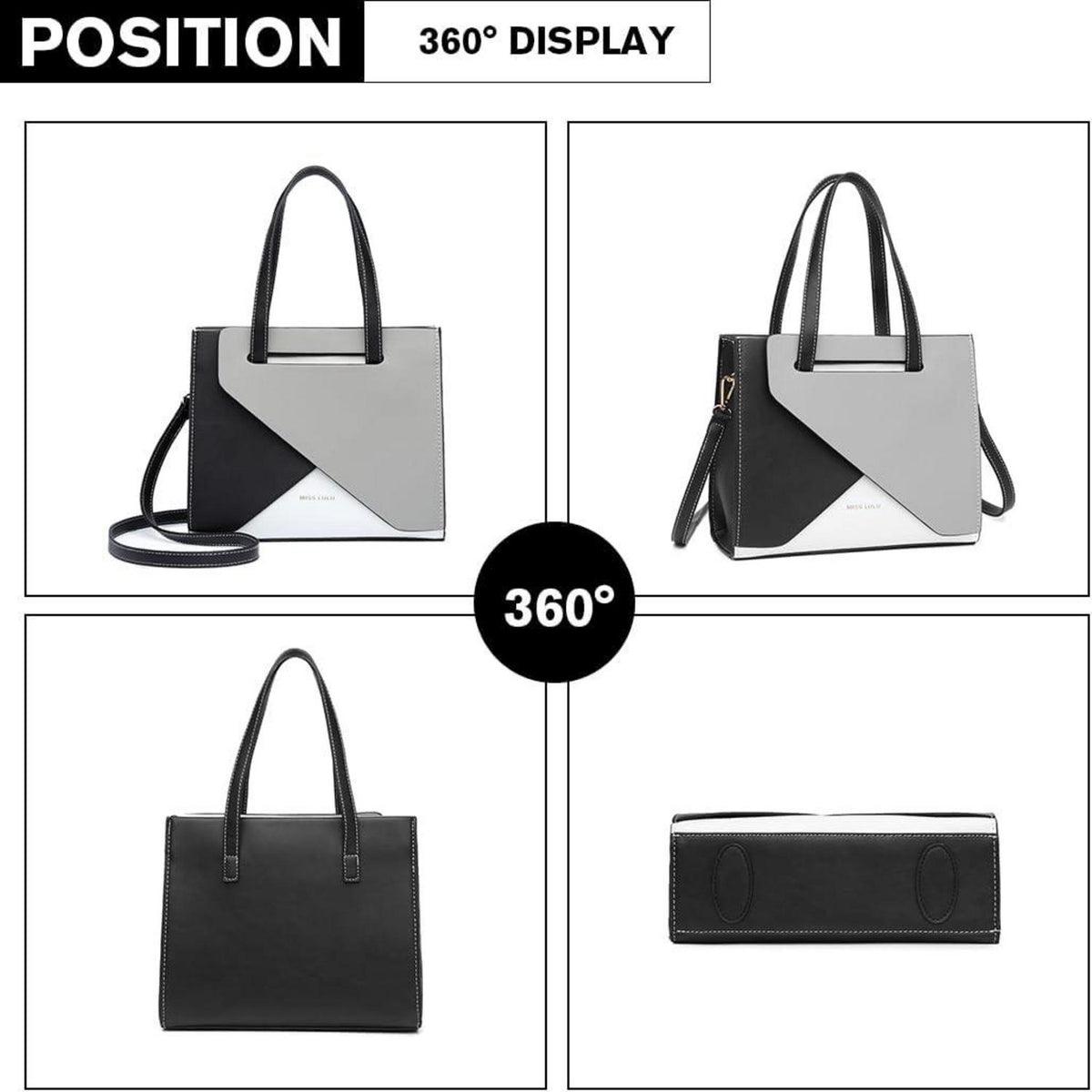 Schicke Damen Handtasche Henkeltasche PU Leder