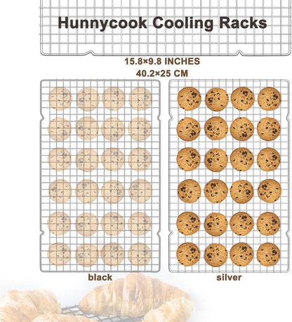 Hunnycook Abkühlgitter 3er-Set Edelstahl Silber 40,2cm*25cm