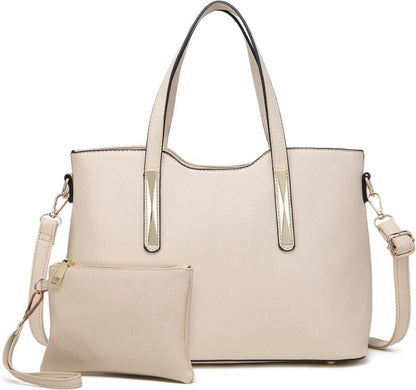 Modische Damen Handtasche Schultertasche Mittelgroß Set