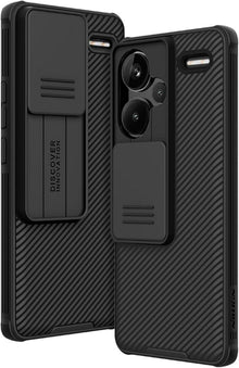 Schwarze AROYI Xiaomi Redmi Note 13 Pro+ 5G Slide Camera Handyhülle