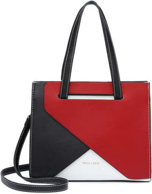 Damen Handtasche PU Leder Schultertasche geometrisches Design