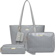 Moderne Miss Lulu PU-Leder Handtasche 4-teiliges Set