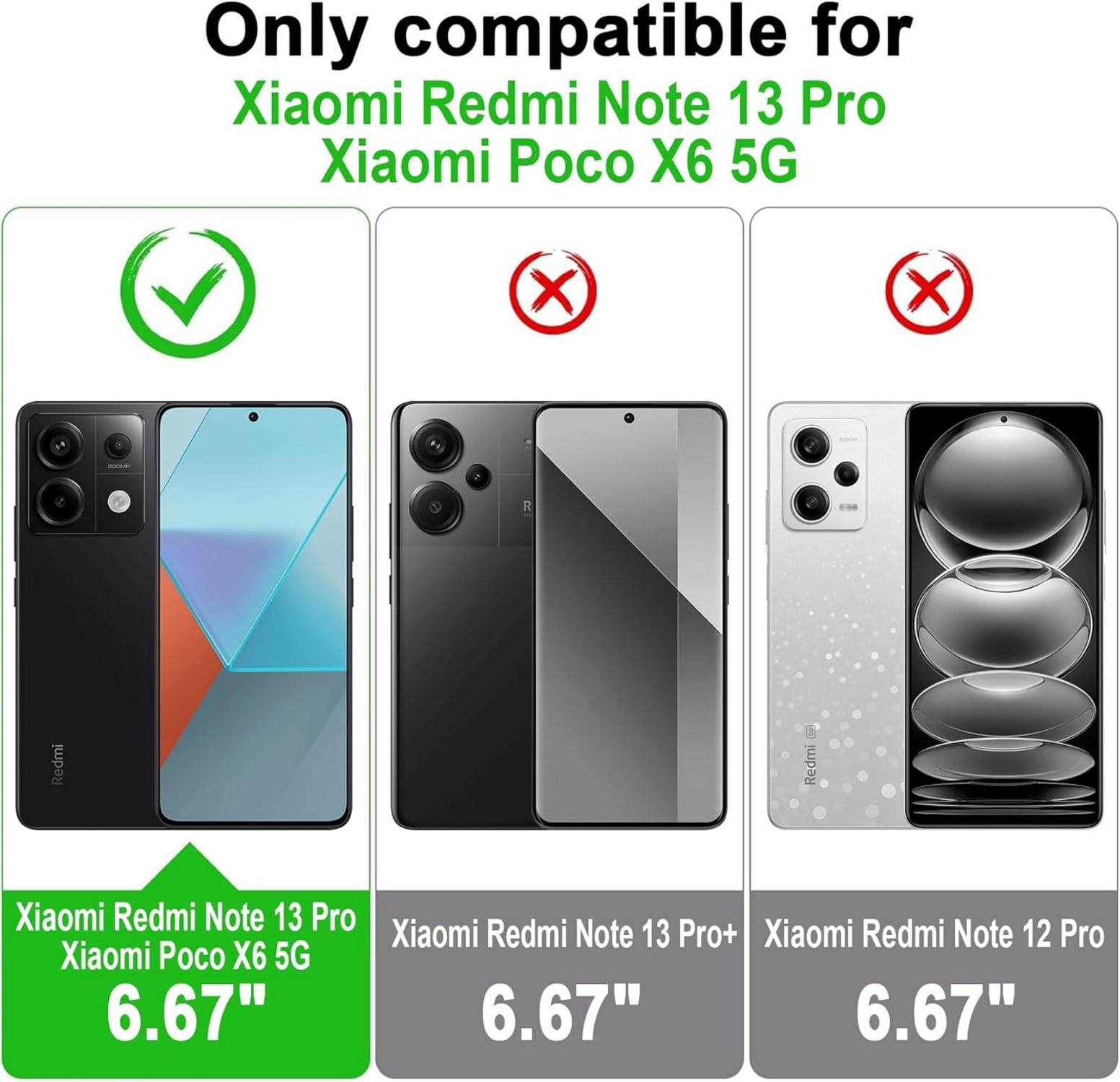AROYI Xiaomi Redmi Note 13 Pro 5G Hülle Grün Kameraschutz 5G