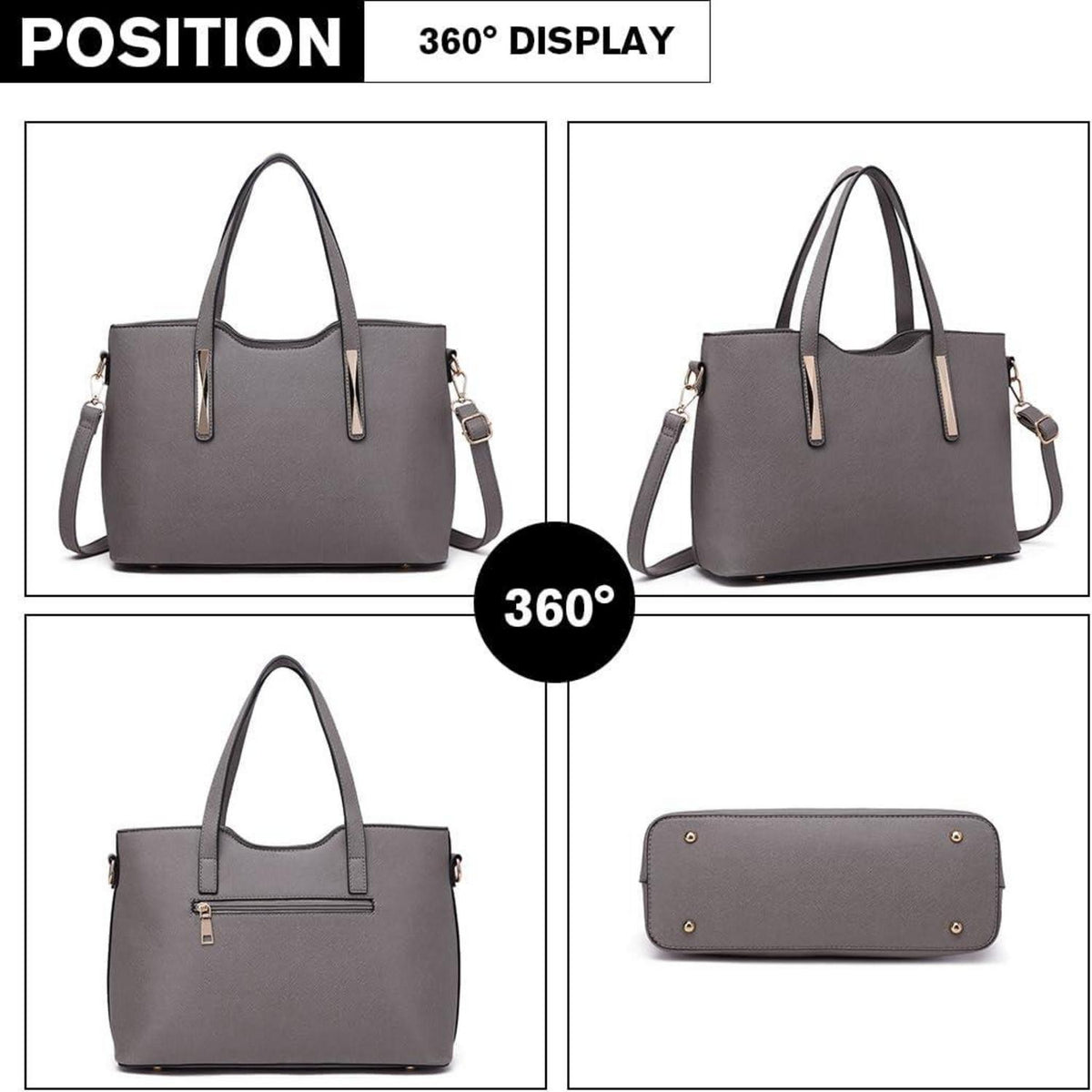 Miss Lulu Damen Handtasche Shopper Schultertasche Set