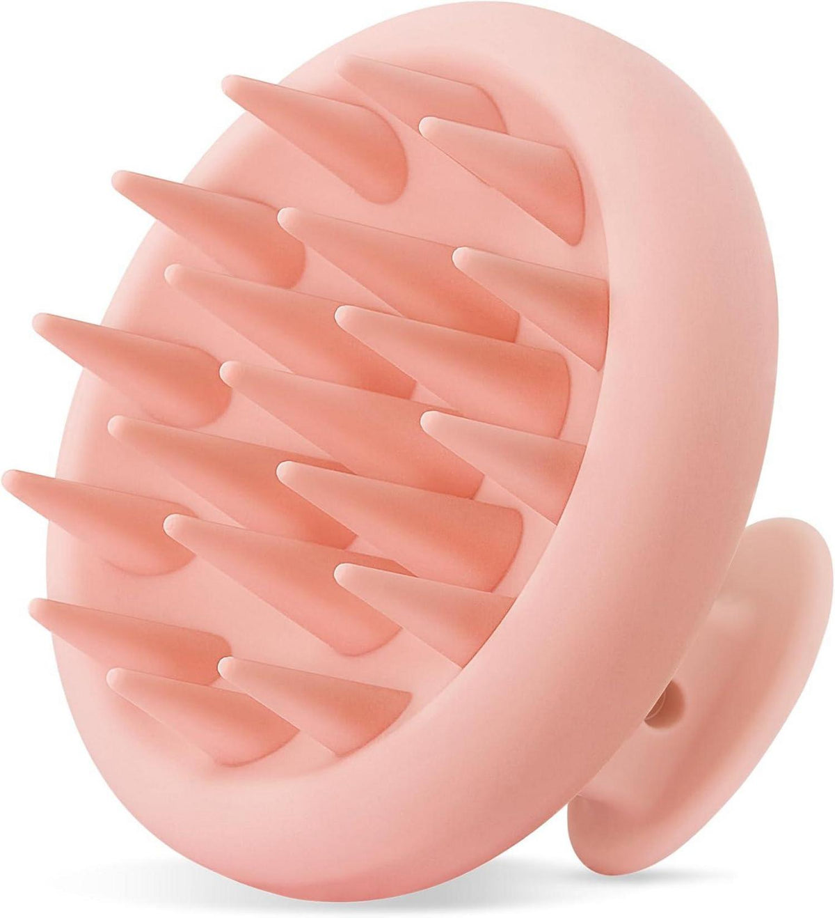 Kopfhaut Massagebürste Silikon Haarborsten Shampoo-Bürste Pink