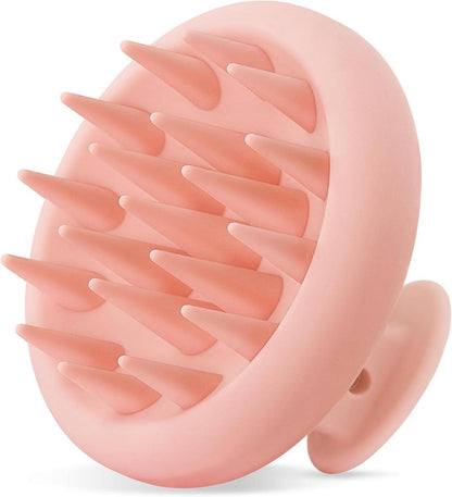 Kopfhaut Massagebürste Silikon Haarborsten Shampoo-Bürste Pink