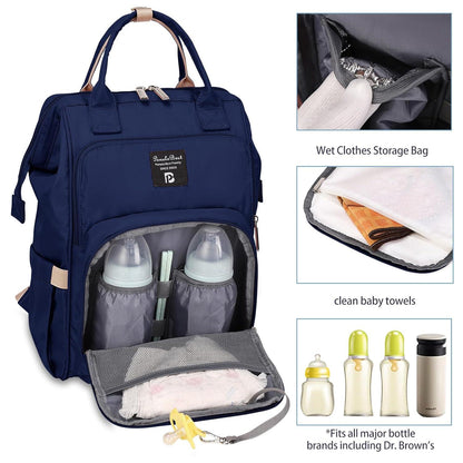 Baby Wickelrucksack mit Wickelunterlage und großer Kapazität