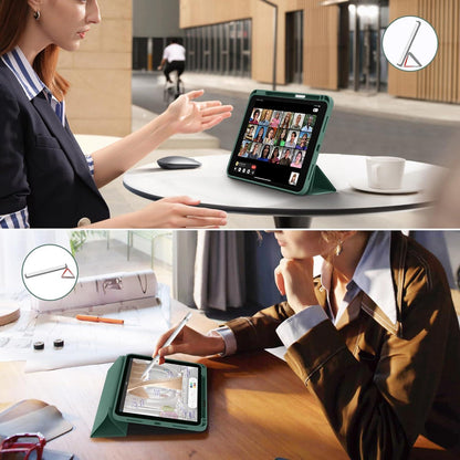 iPad Hülle mit Stifthalter, Nachtgrün, 11./10. Gen.