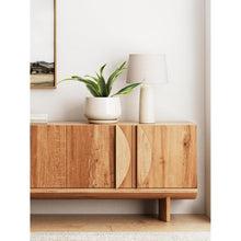 Keramik Blumentopf 25cm mit Untersetzer – Beige Reaktive Glasur