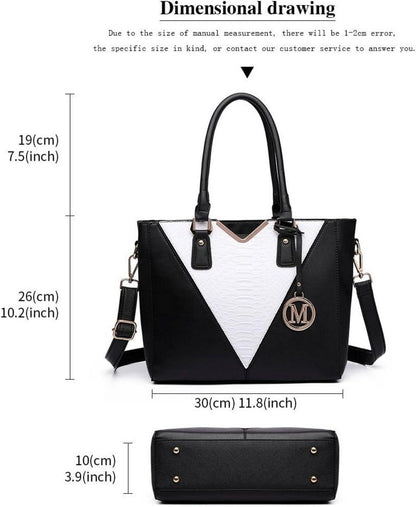 Damen Handtasche Schultertasche Shopper Aktentasche Henkeltasche Blau