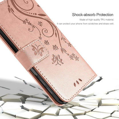 AROYI Samsung Galaxy A15 5G/4G Leder Wallet Hülle Roségold