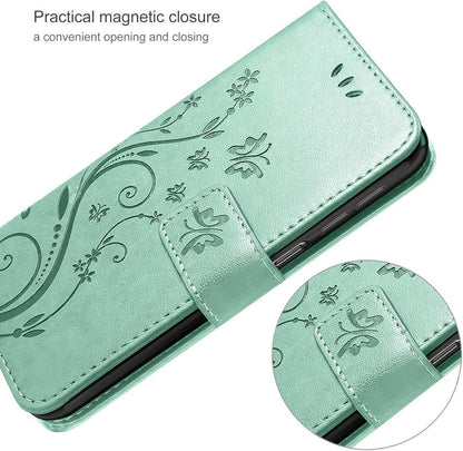 Lederhülle Wallet für Samsung Galaxy A15 5G/4G Minzgrün