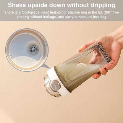 Eiweiß Shaker 500ml mit Mixerball und Griff Blau Fitness Shake