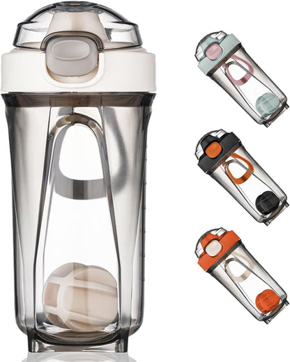 Protein Shaker 500ml auslaufsicherer Deckel mit Mixerball