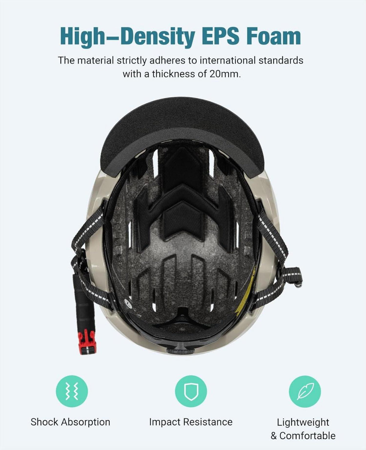 Favoto Urban Fahrradhelm mit Schirm Leicht Double Inmould Technologie