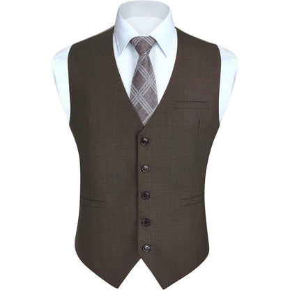 Herren Weste Baumwolle Weinlese Braun Gr. S