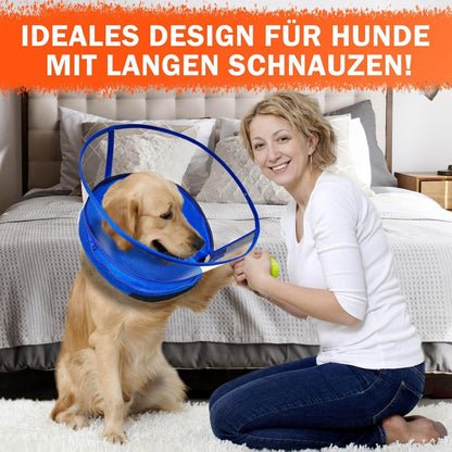 Halskrause Hund Katze Leckschutz OP Abnehmbar L