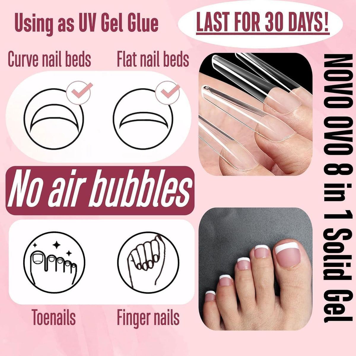 Fester UV Nagel Gel Kleber – Nicht Klebrig & Langlebig