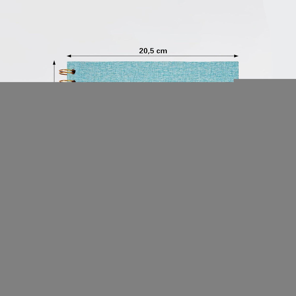 DIY Fotoalbum Hellblau 20,5x20,5 cm mit 40 Seiten