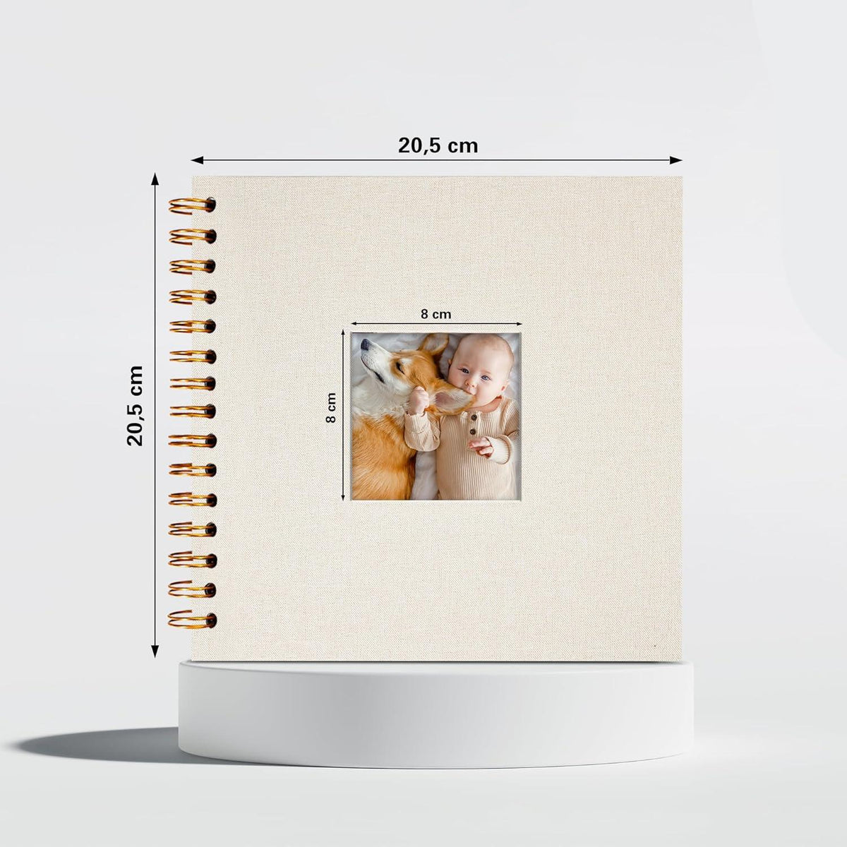 DIY Scrapbook Fotoalbum mit 40 Seiten Beige 20,5x20,5cm