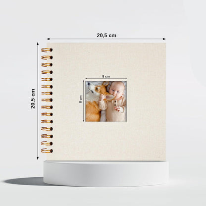 DIY Scrapbook Fotoalbum mit 40 Seiten Beige 20,5x20,5cm