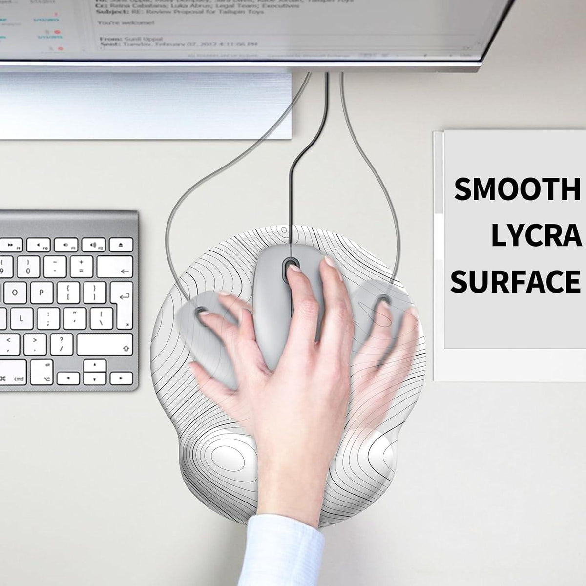 Ergonomisches Gelkissen Mauspad Handauflage für Laptop Gaming