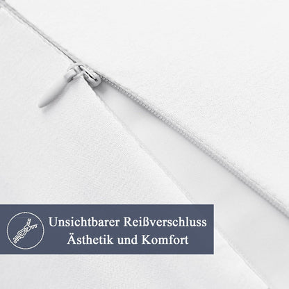 Kissenbezug 50x50 Weiß Mikrofaser 2er Set OEKO-TEX Hypoallergen