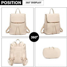 Miss Lulu Damen Rucksack klein Cityrucksack PU Leder