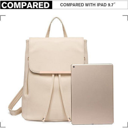 Miss Lulu Damen Rucksack klein Cityrucksack PU Leder