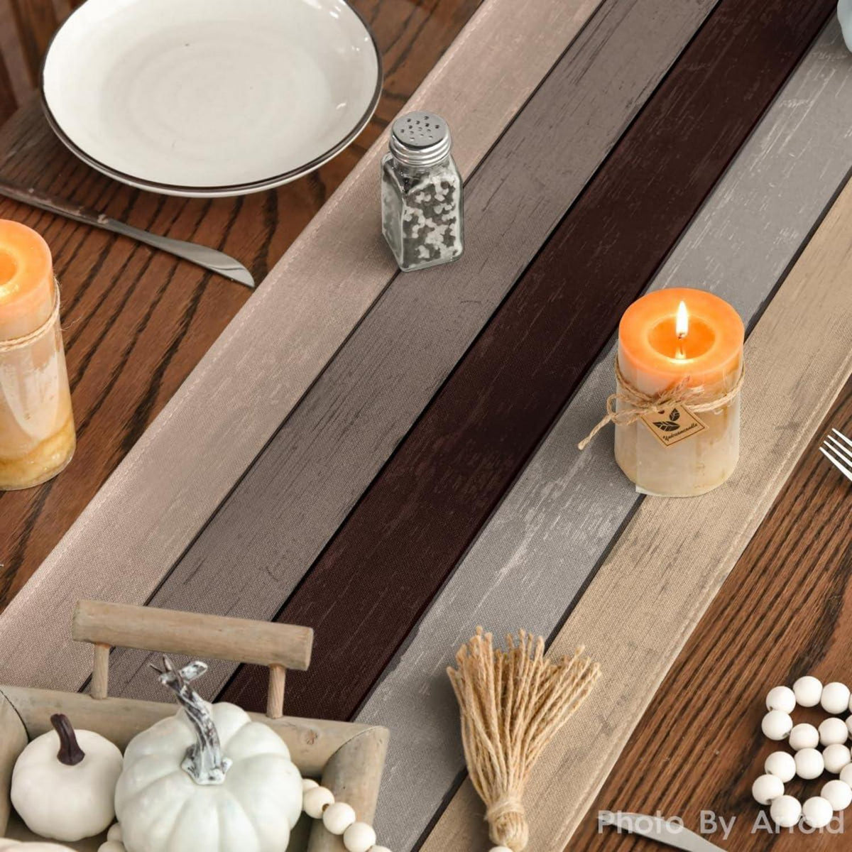Artoid Mode Braun Herbst Tischläufer 40x240 cm für Küche Party