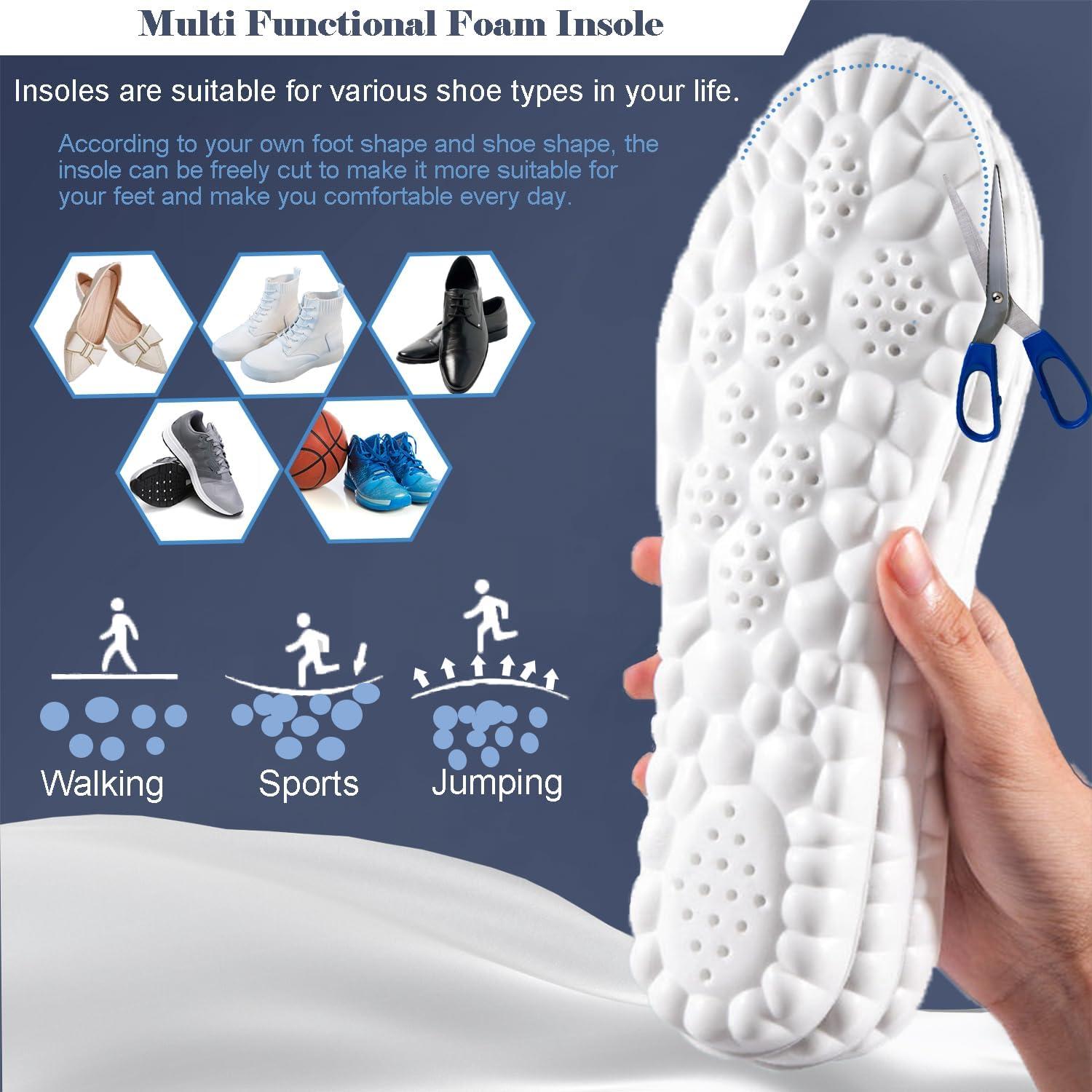 Memory Foam Einlegesohlen Orthopädische Sport Schuheinlagen Fußmassage Dämpfung