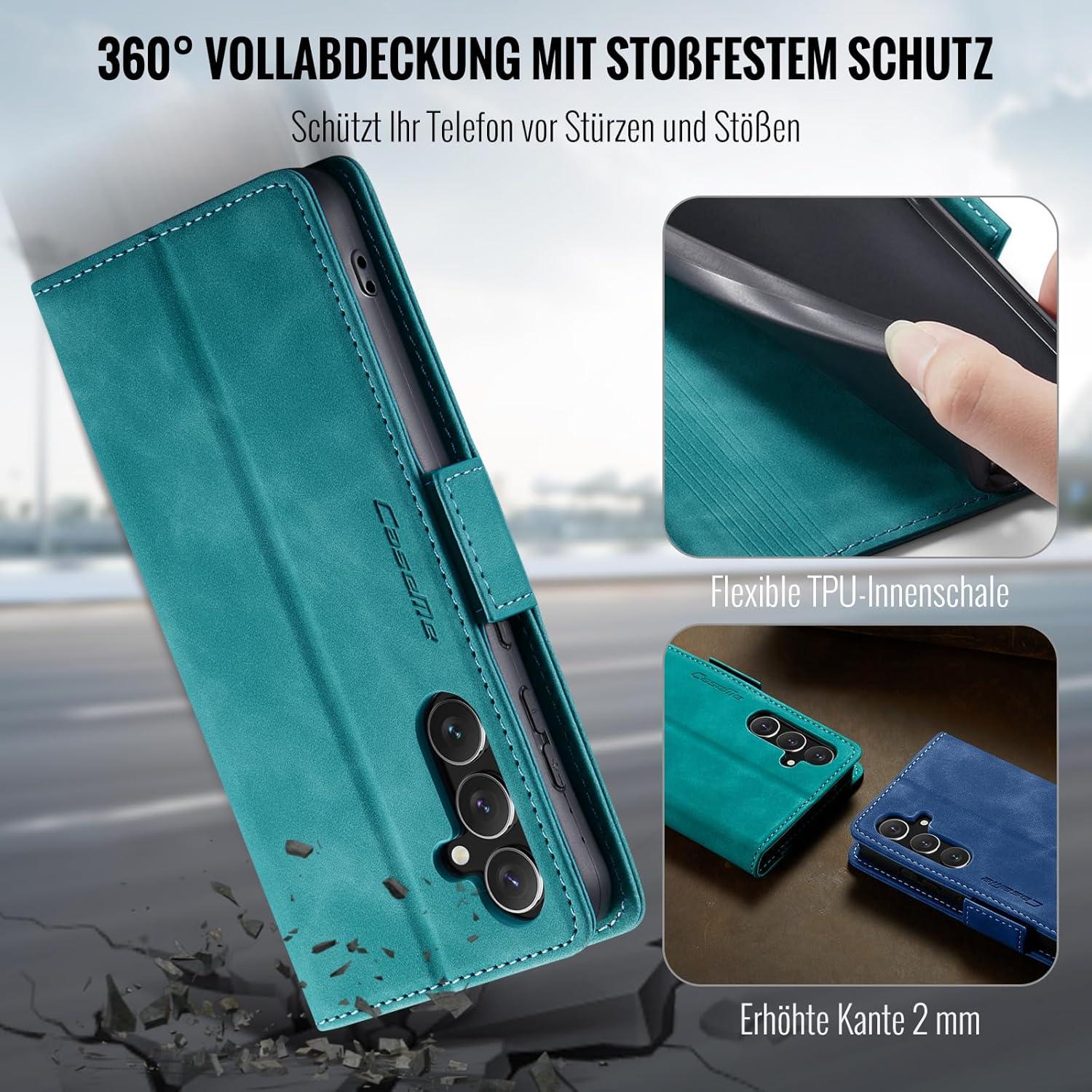 Samsung Galaxy S24 5G Hülle Klappbar PU Lederhülle RFID