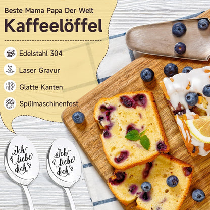 Valentinstag Geschenk 2 Stück Liebes Löffel mit Gravur - Ich