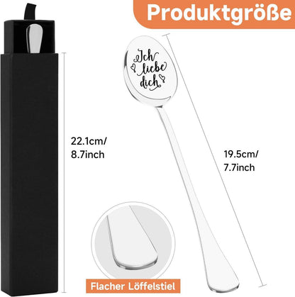 Maqhpu Liebeslöffel mit Gravur - 2er Set, Valentinstag Weihnachtsgeschenk