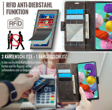 Handyhülle Samsung Galaxy A51 4G PU Leder RFID Schutz Kaffee