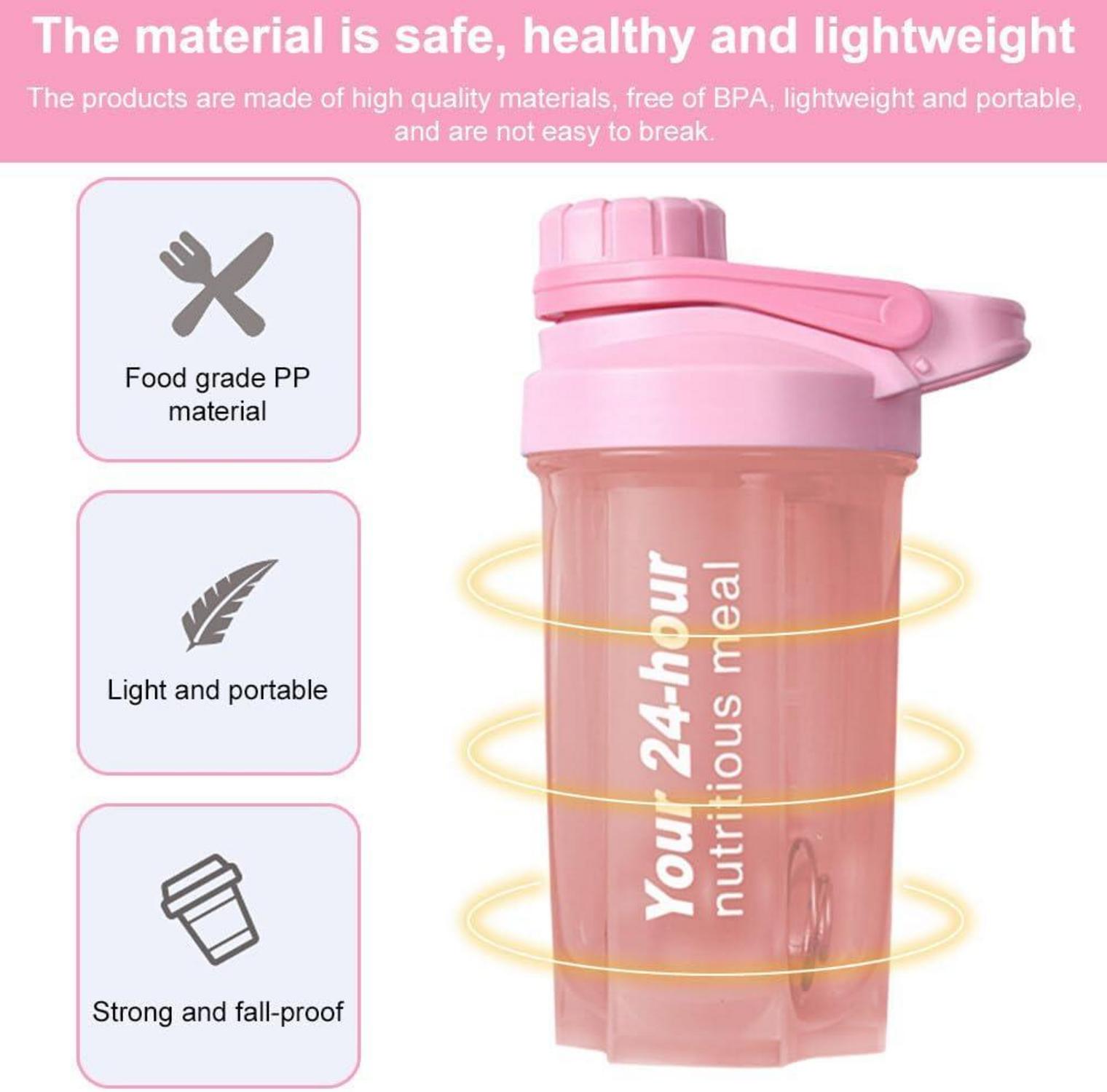 Protein Shaker 600ML Eiweiß Shaker Auslaufsicher BPA-frei