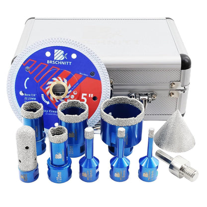 Diamantbohrer Set für Fliesen & Stein mit Fingerfräser