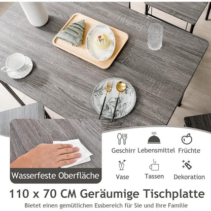 Esstisch Set 5-teilig mit Stühlen – Moderne Essgruppe für 4 Personen