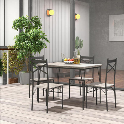 Esstisch Set 5-teilig mit Stühlen – Moderne Essgruppe für 4 Personen