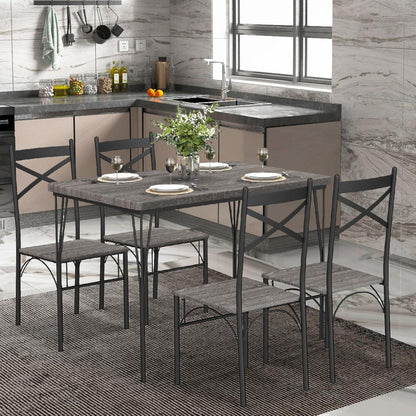Esstisch Set 5-teilig mit Stühlen – Moderne Essgruppe für 4 Personen