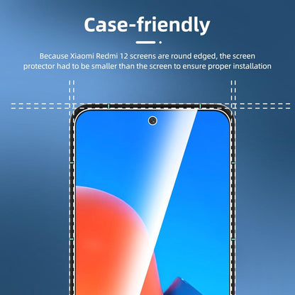 Panzer Schutz Glas 3er Pack Xiaomi Redmi 12 Displayschutzfolie 9H