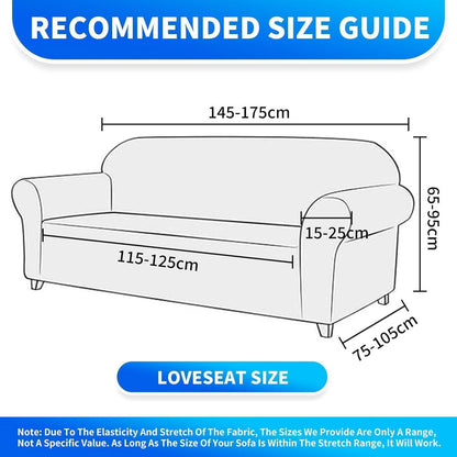 Samt Sofaüberzug 2 Sitzer – Rutschfest & Pflegeleicht Beige